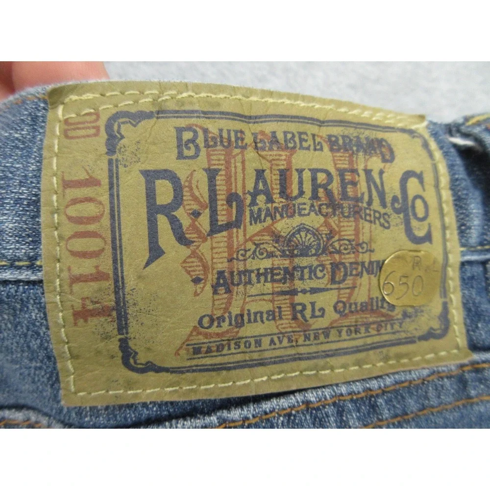 Ralph Lauren Blue Label Mens Jeans Thompson 650 Blue Med. Wash Stretch Denim 31
